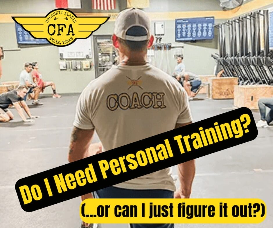 Coach Beaux Dyson leads early morning personal training class at CrossFit Alanis